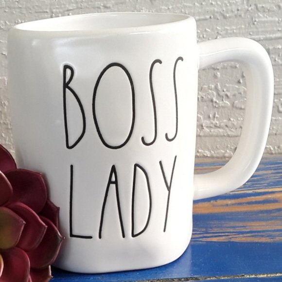 💲 SALE! LAST ONE! Rae Dunn BOSS LADY Mug, White - Picture 2 of 4